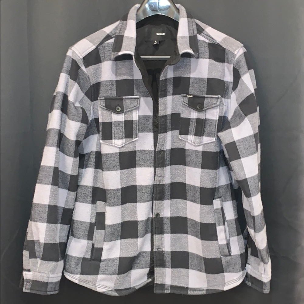 Hurley Black and Grey Flannel